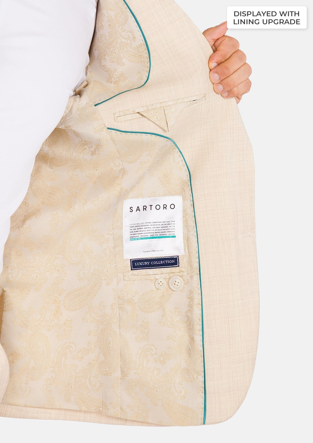 Sartoro Sand Performance Stretch Suit - SARTORO