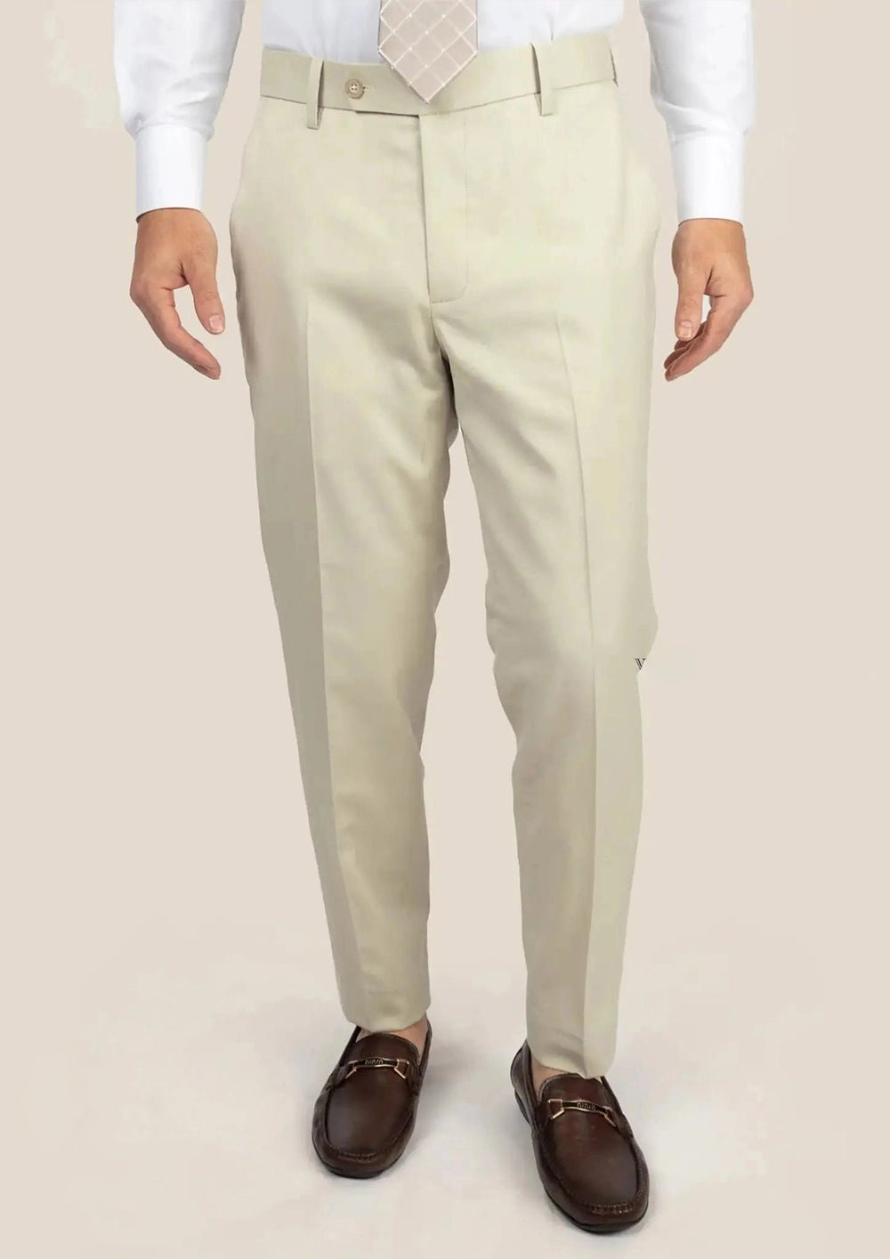 Men's Siena Ivory Twill Pants | SARTORO Men's Siena Ivory Twill Pants | SARTORO