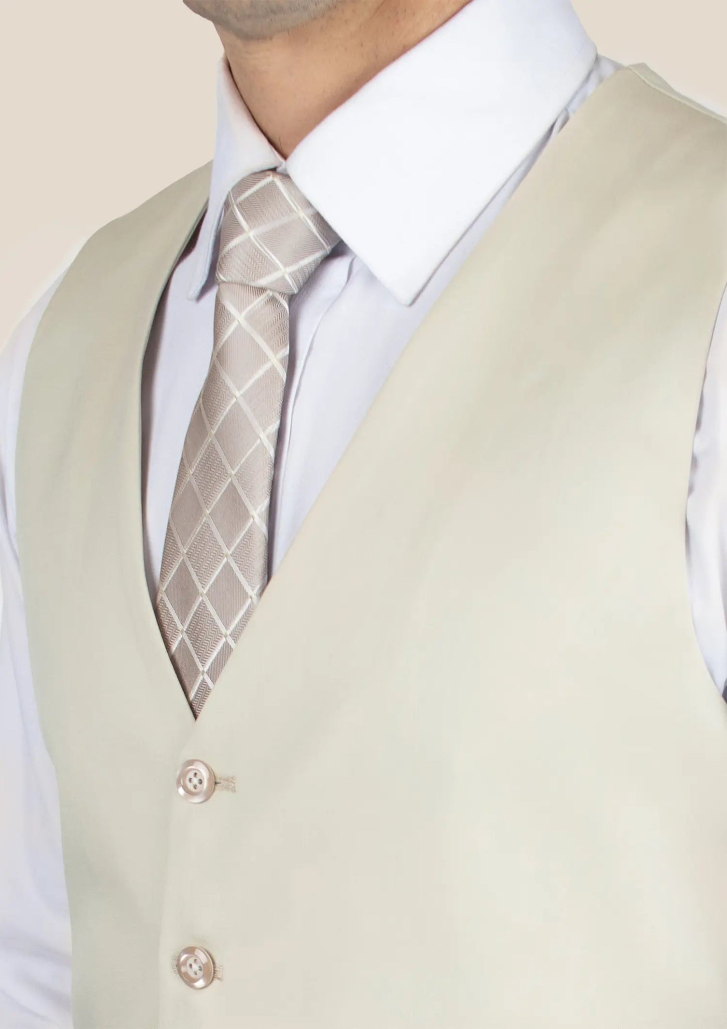 Siena Ivory Twill Vest