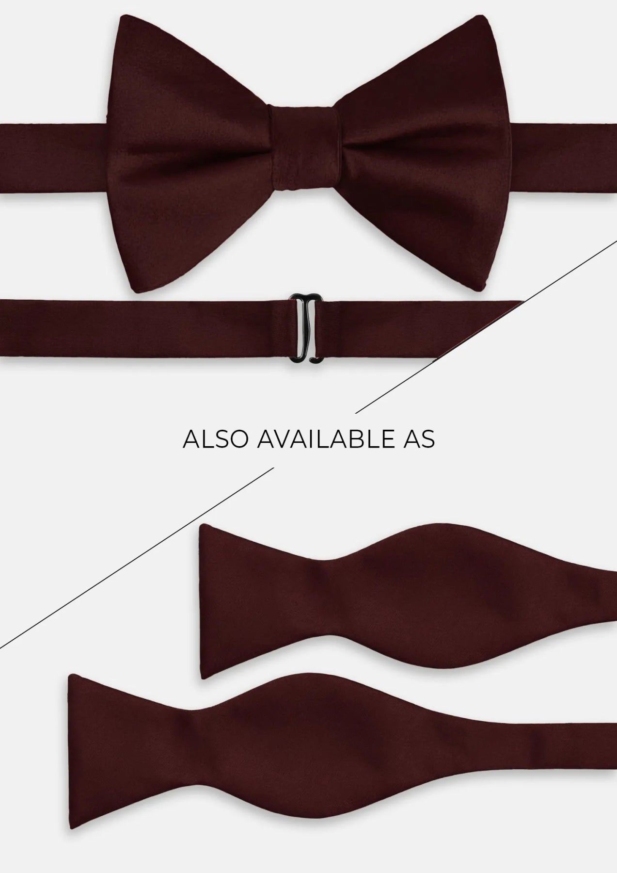 Silk Satin Merlot Tie975