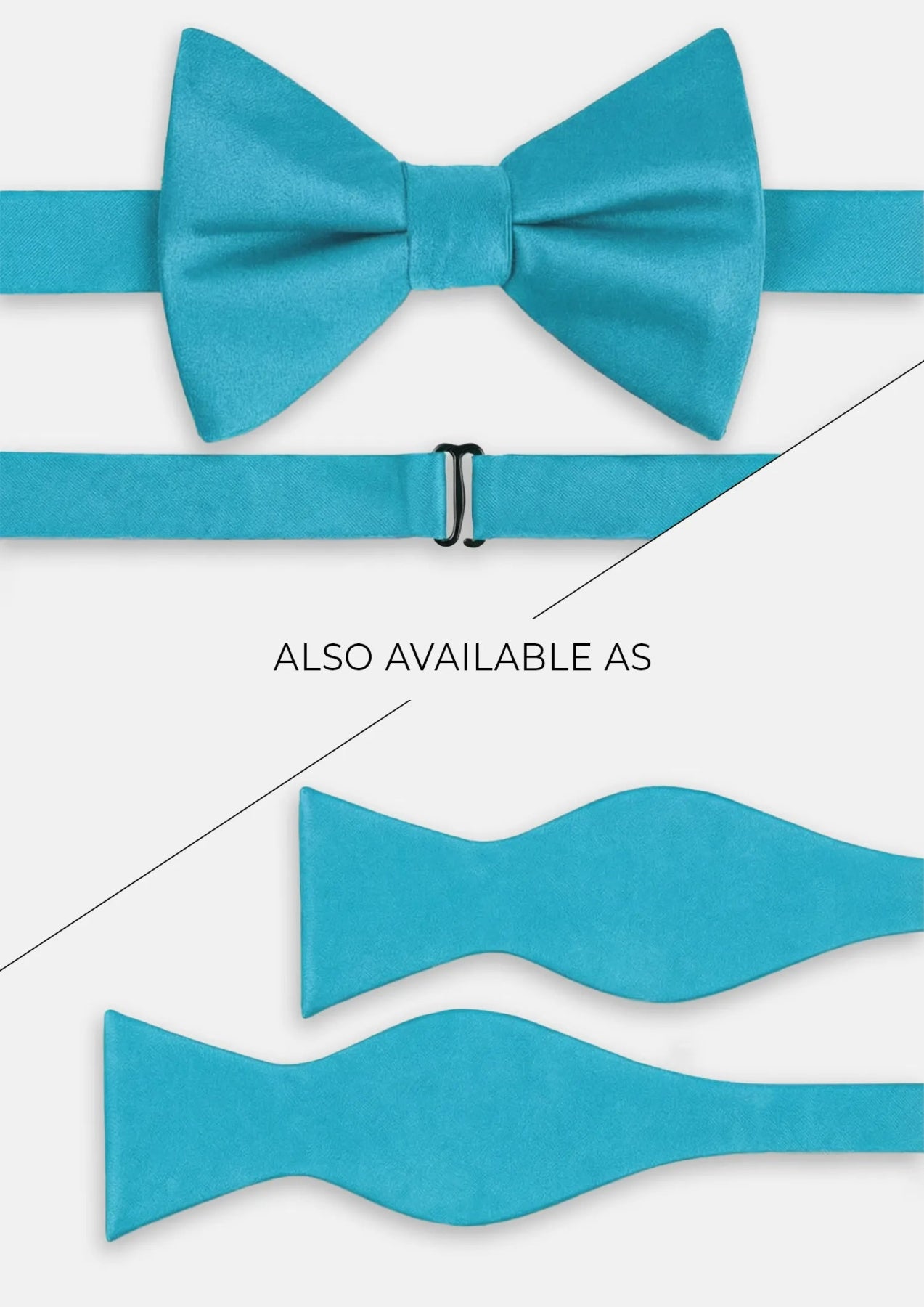 Silk Satin Turquoise Tie312
