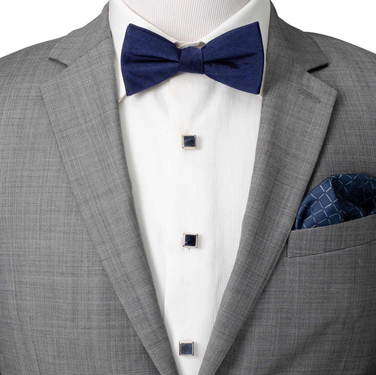 Silver and Sodalite JFK Presidential 5-Stud Set - SARTORO194
