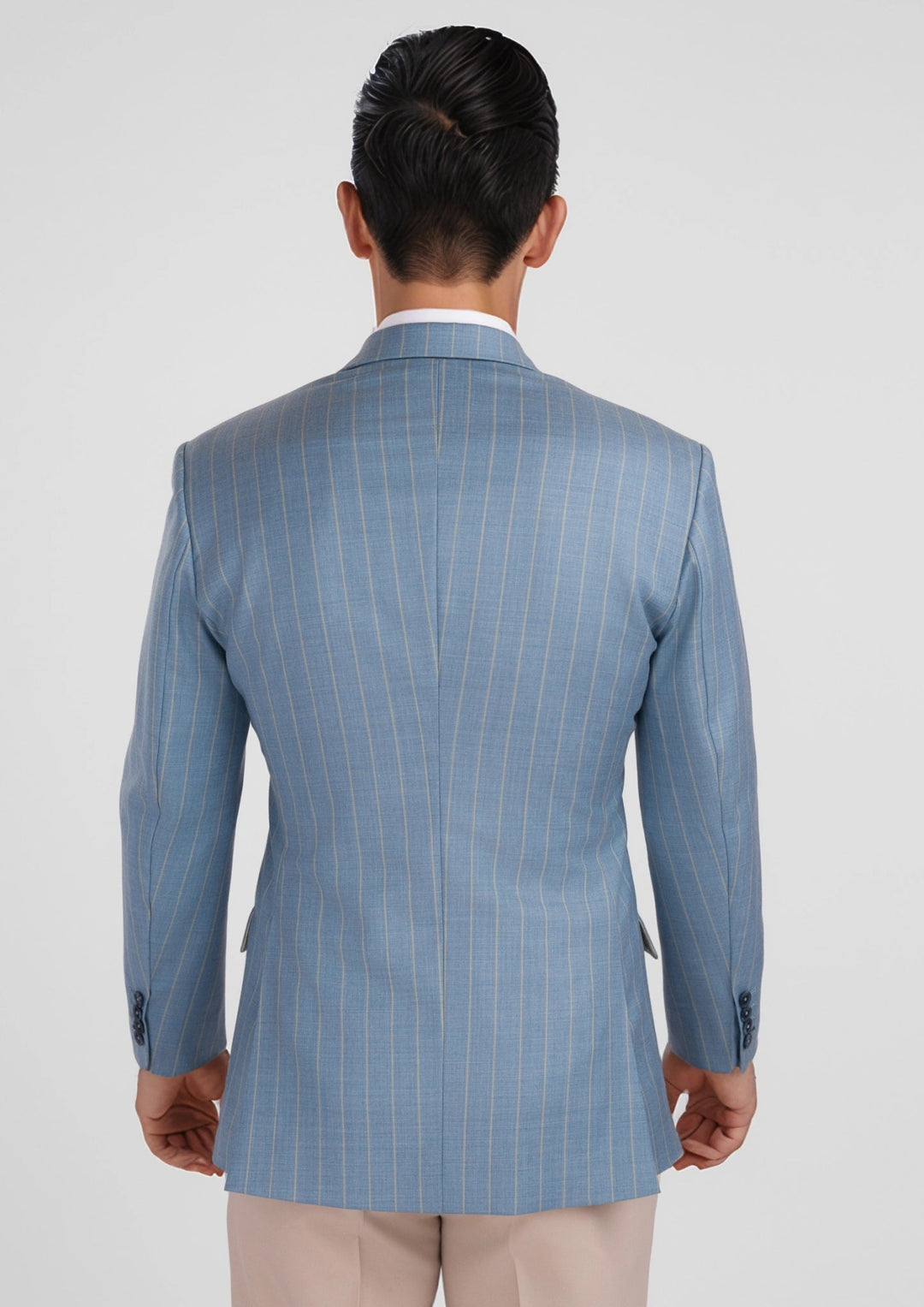 Sky Blue Pinstripe Ellis Jacket - SARTORO