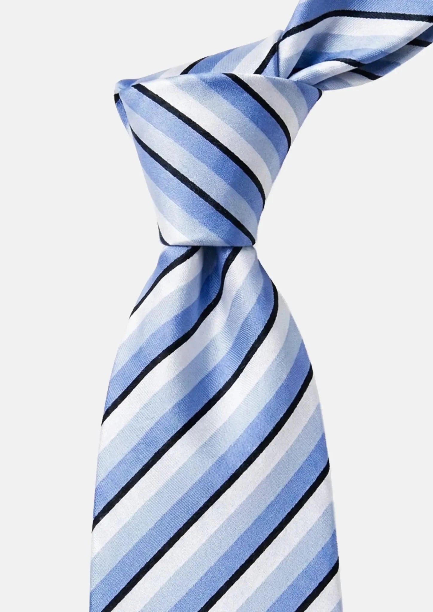 Sky Blue Triple Stripe Tie - SARTORO661