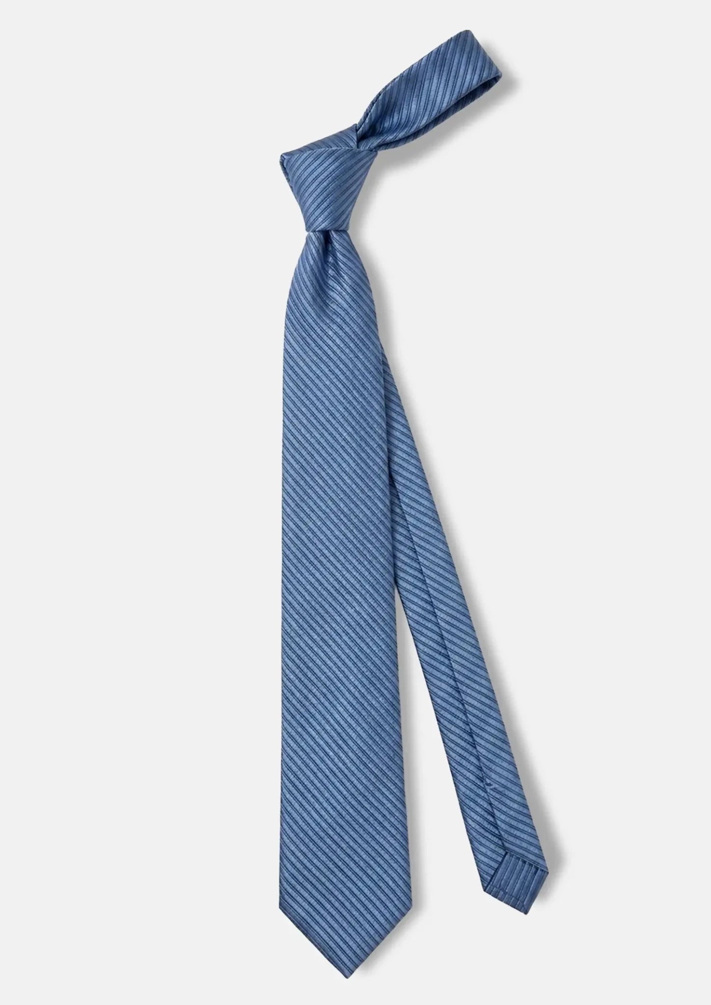 Slate Blue Ribbed Stripe Tie798