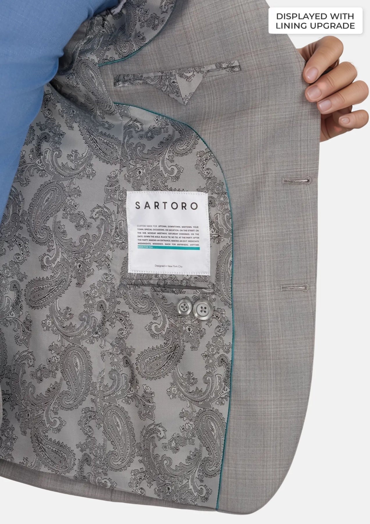 Spanish Grey Checked Astor Jacket