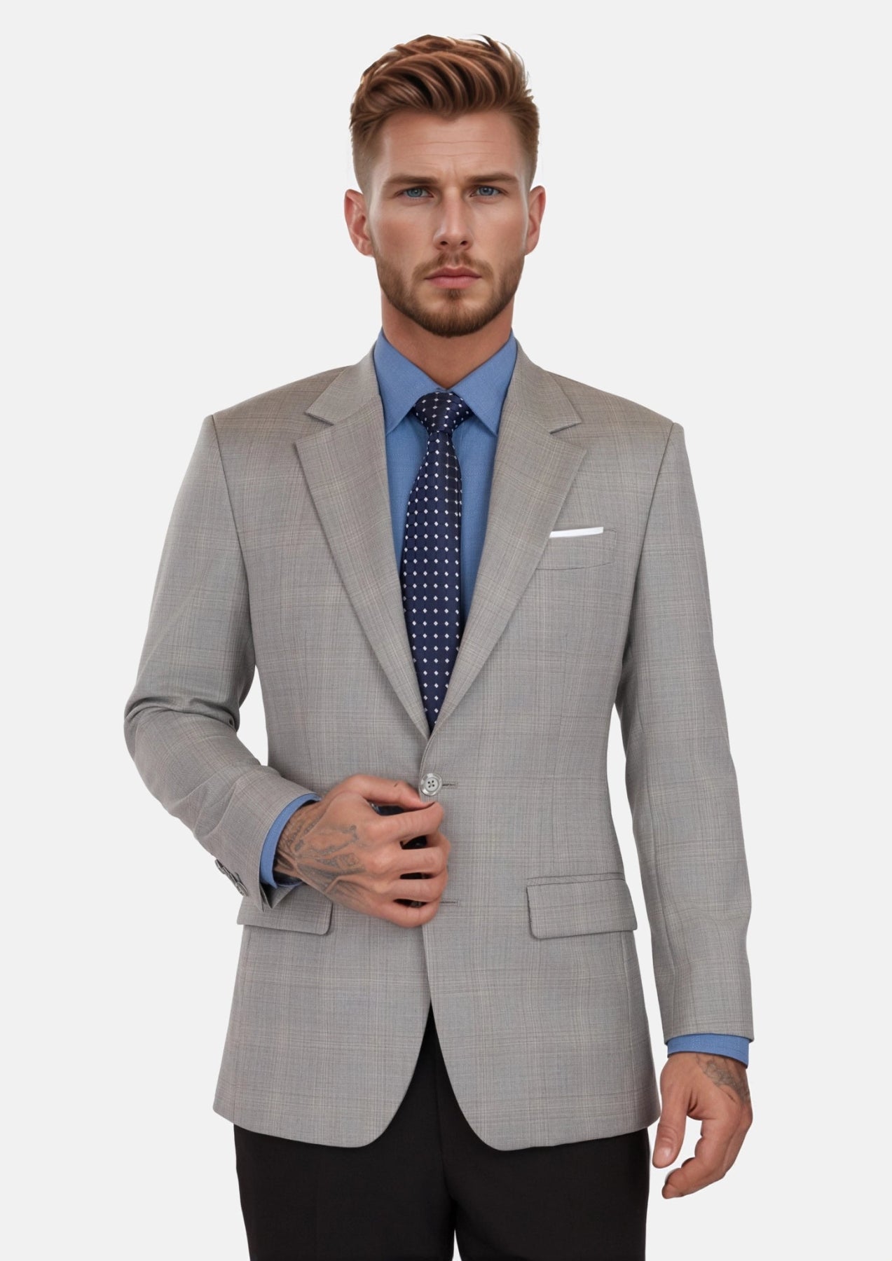 Spanish Grey Checked Astor Jacket