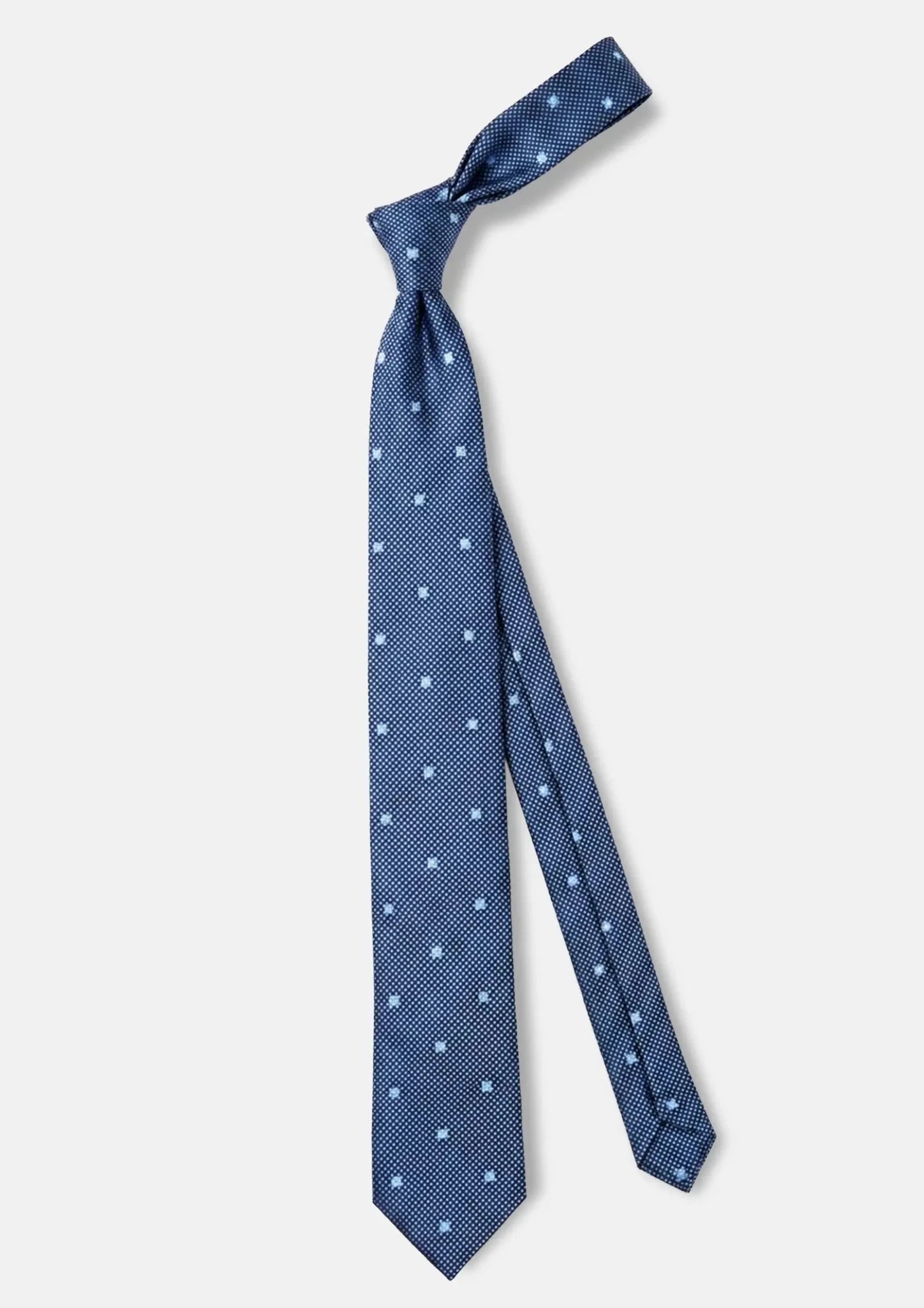 Steel Blue Micro Floral Tie513