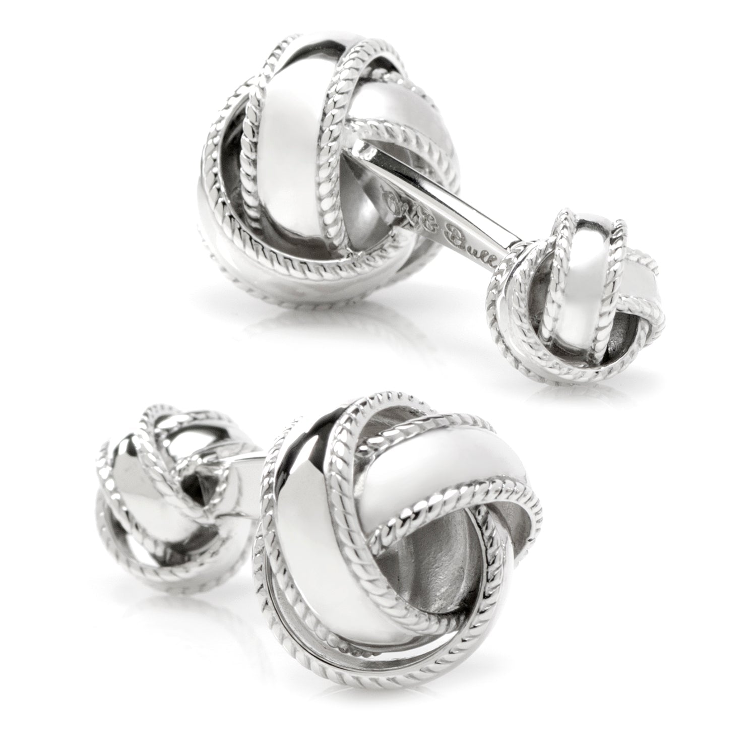 Sterling Silver Braided Knot Cufflinks - SARTORO195