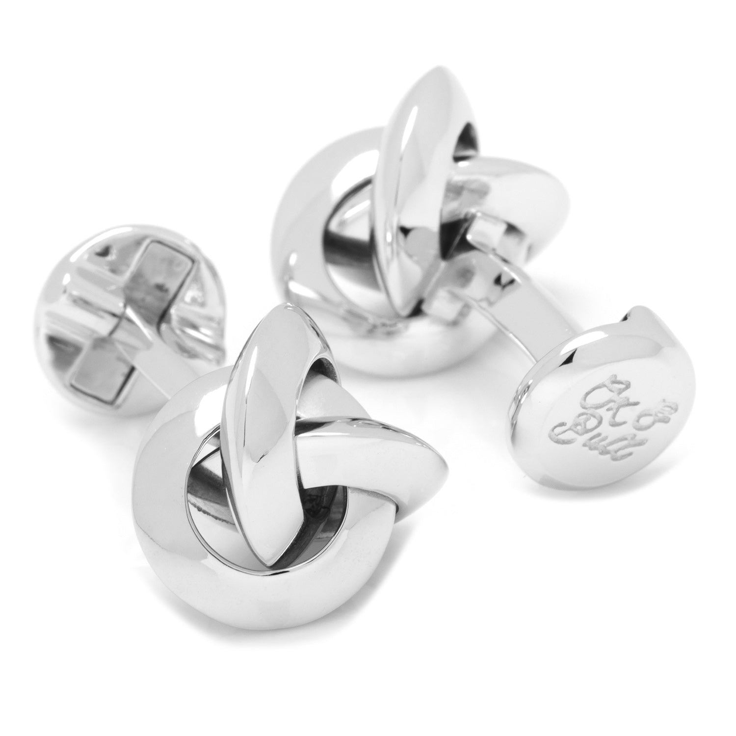 Sterling Silver Knot Cufflinks - SARTORO428