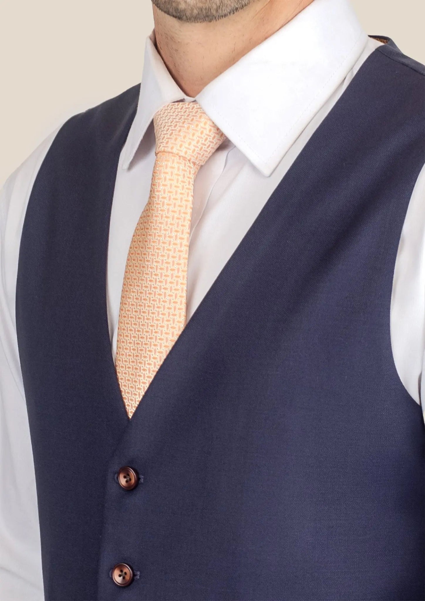 Stratos Blue Sharkskin Vest - SARTORO966