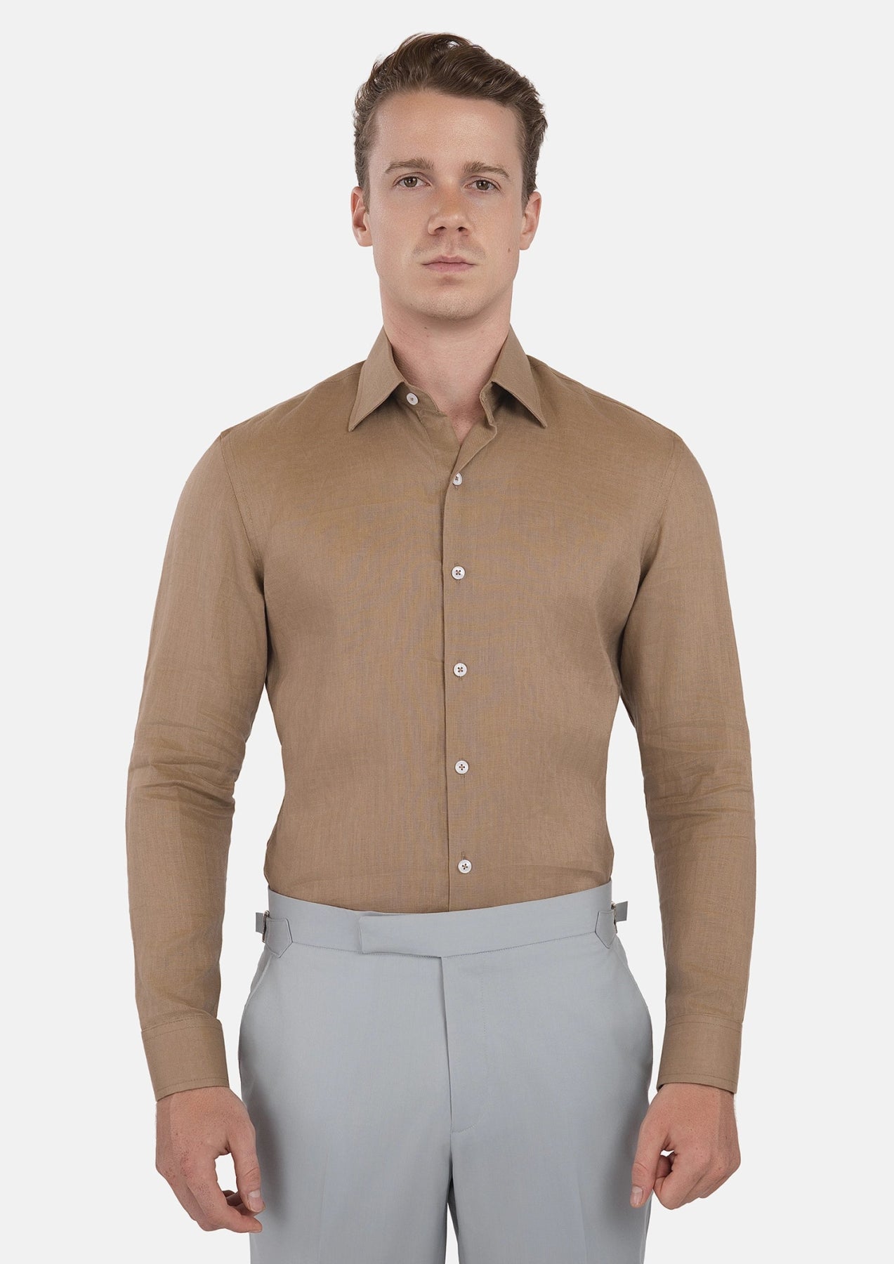 Taupe Gray Shirt - SARTORO116