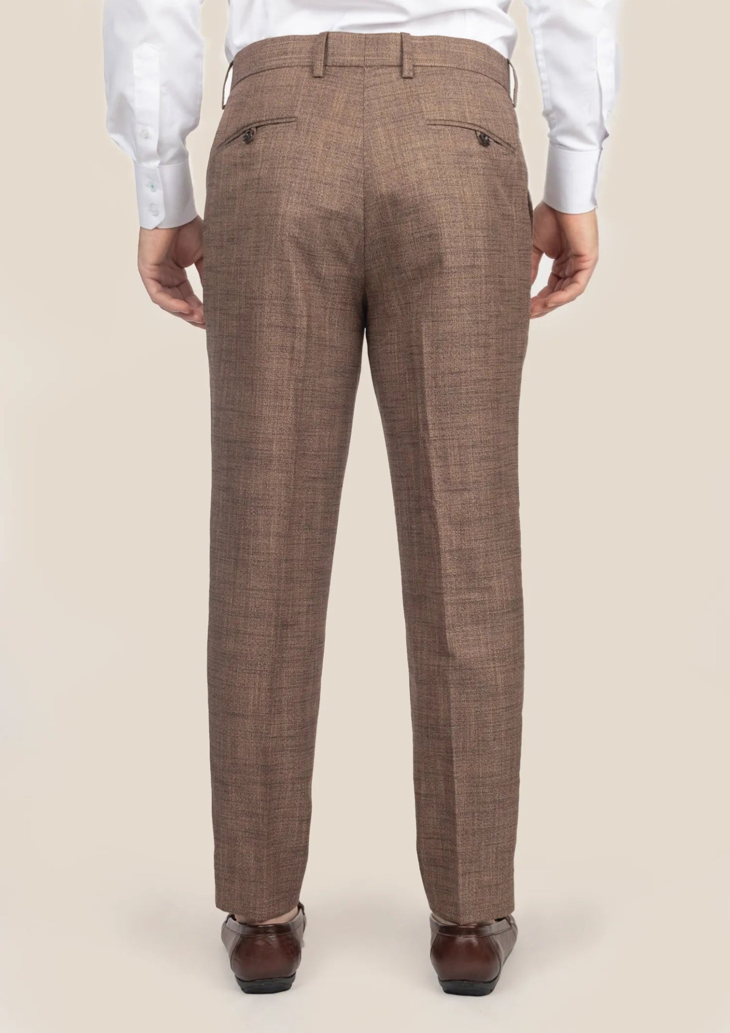 Tawny Brown Hopsack Pants