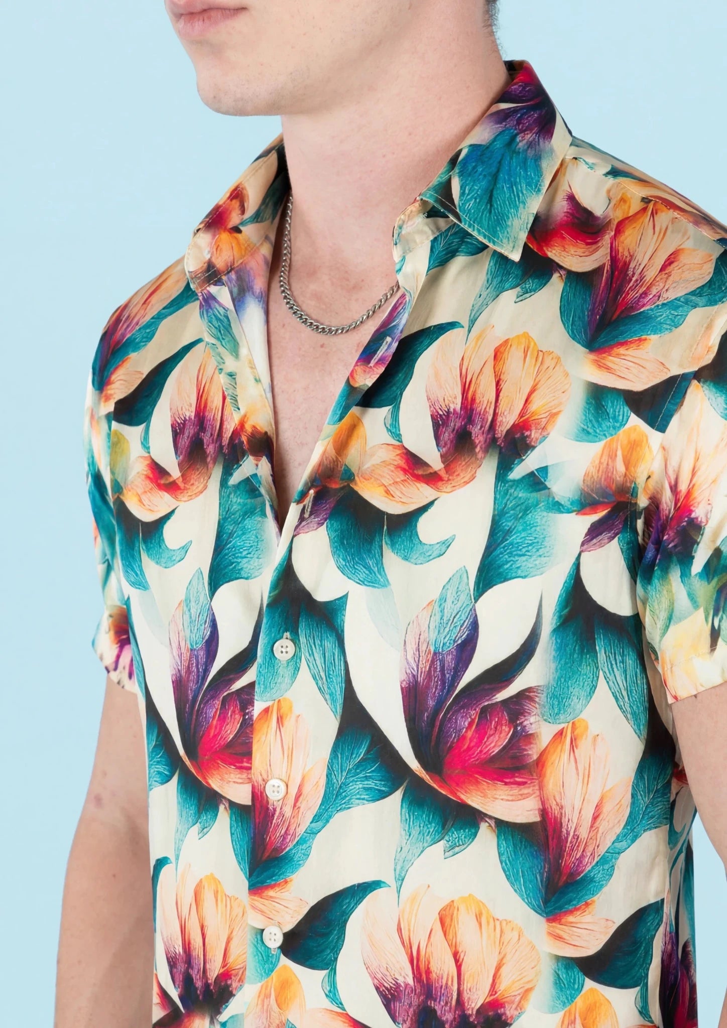 Tropic Lotus Silk Shirt - SARTORO71