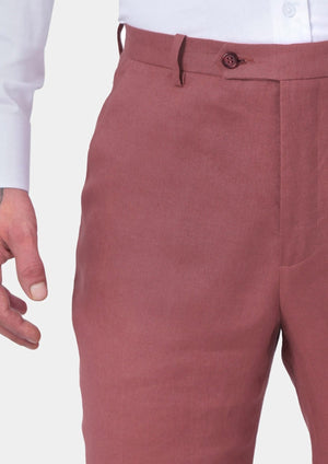 Tuscan Red Linen Pants - SARTORO