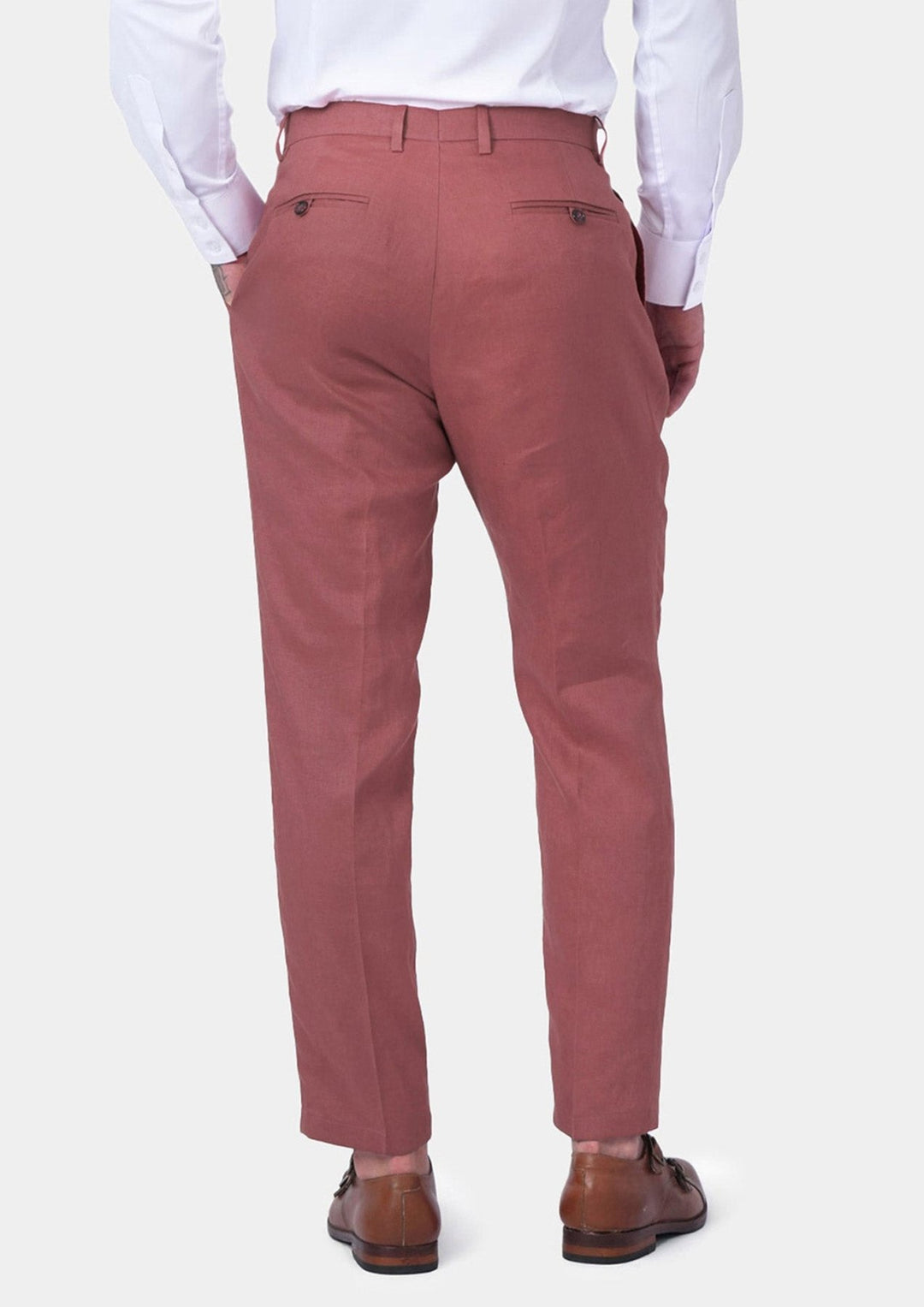 Tuscan Red Linen Pants - SARTORO