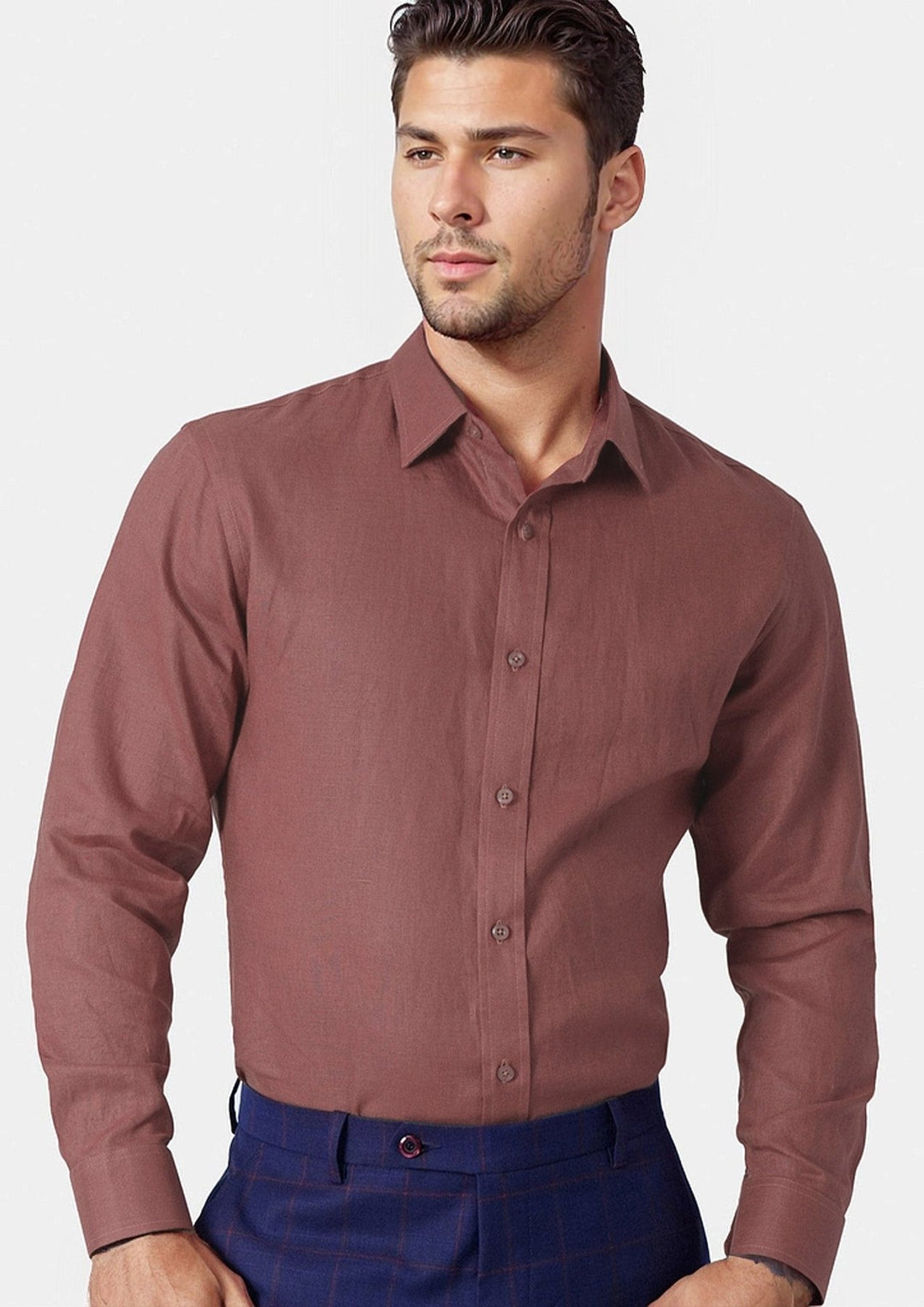Tuscan Red Linen Shirt - SARTORO
