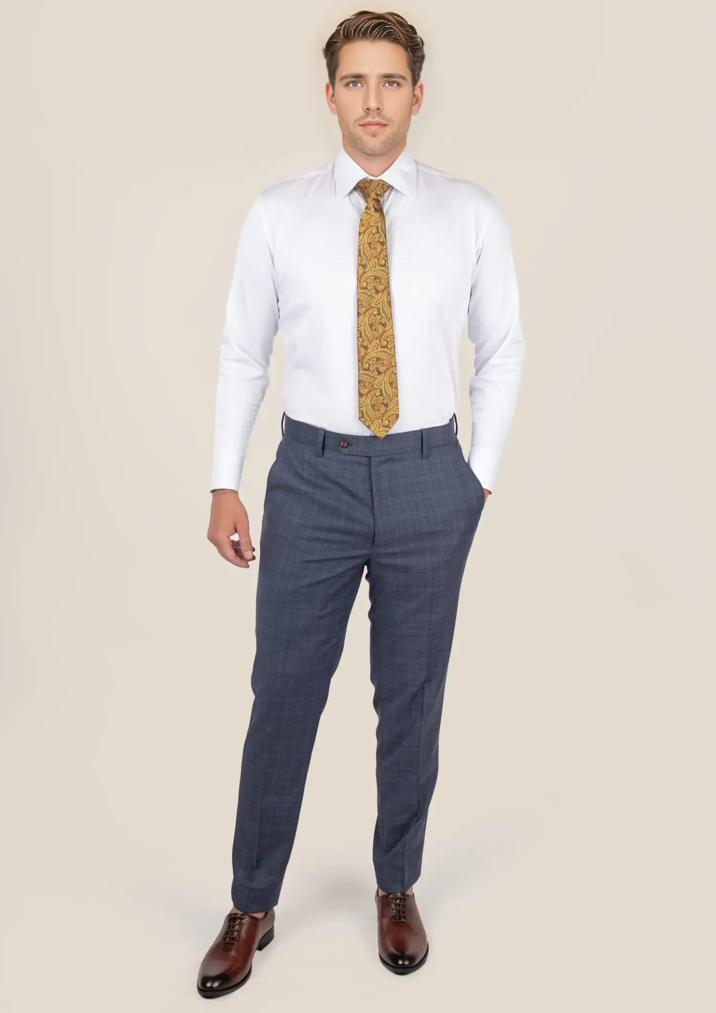 Twilight Blue Plaid Pants