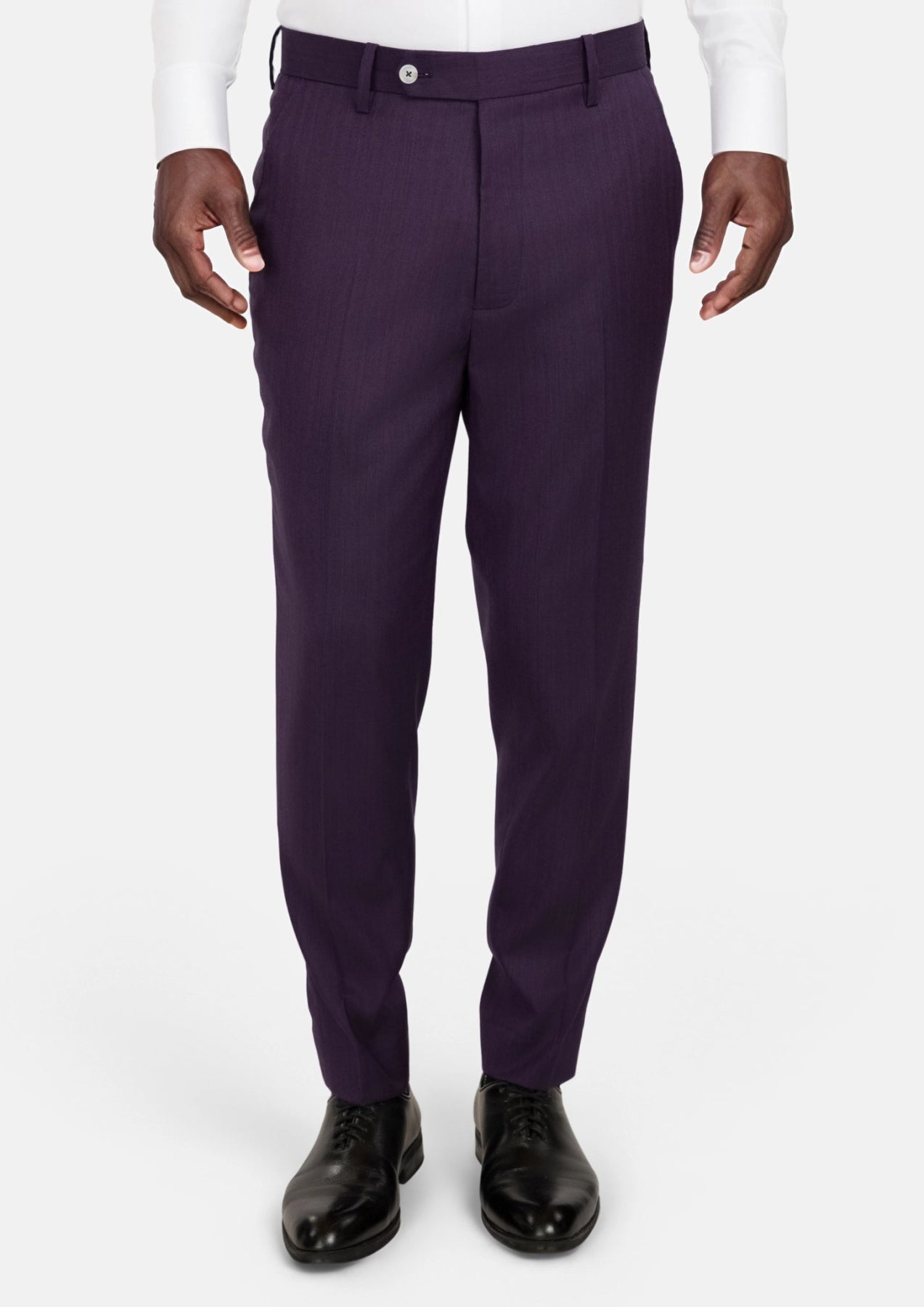Violet Herringbone Pants