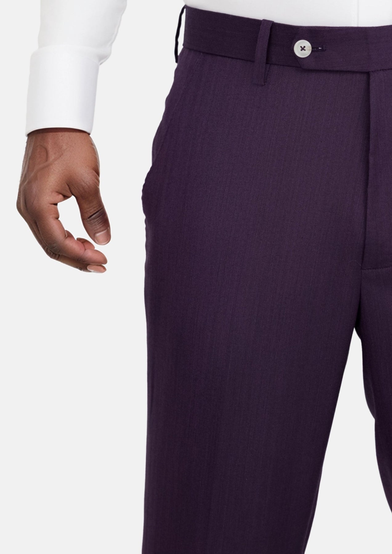 Violet Herringbone Pants