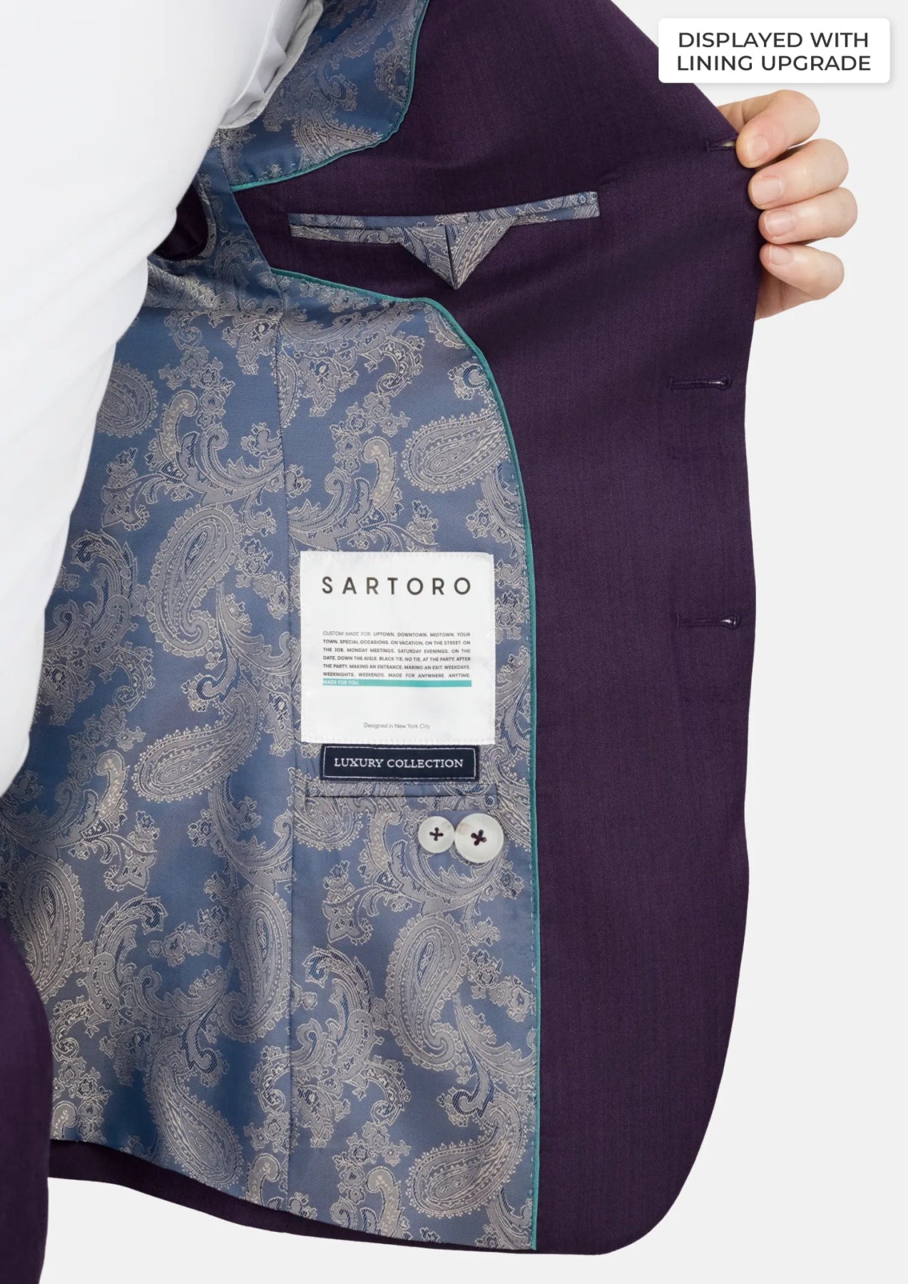 Violet Herringbone Thompson Suit