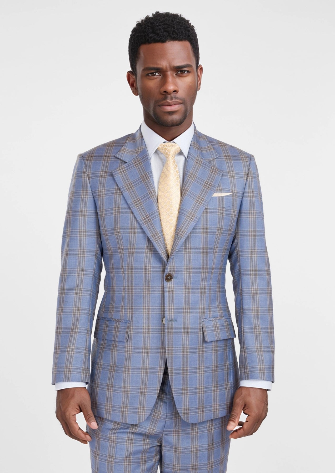 Vista Blue Checked Thompson Suit