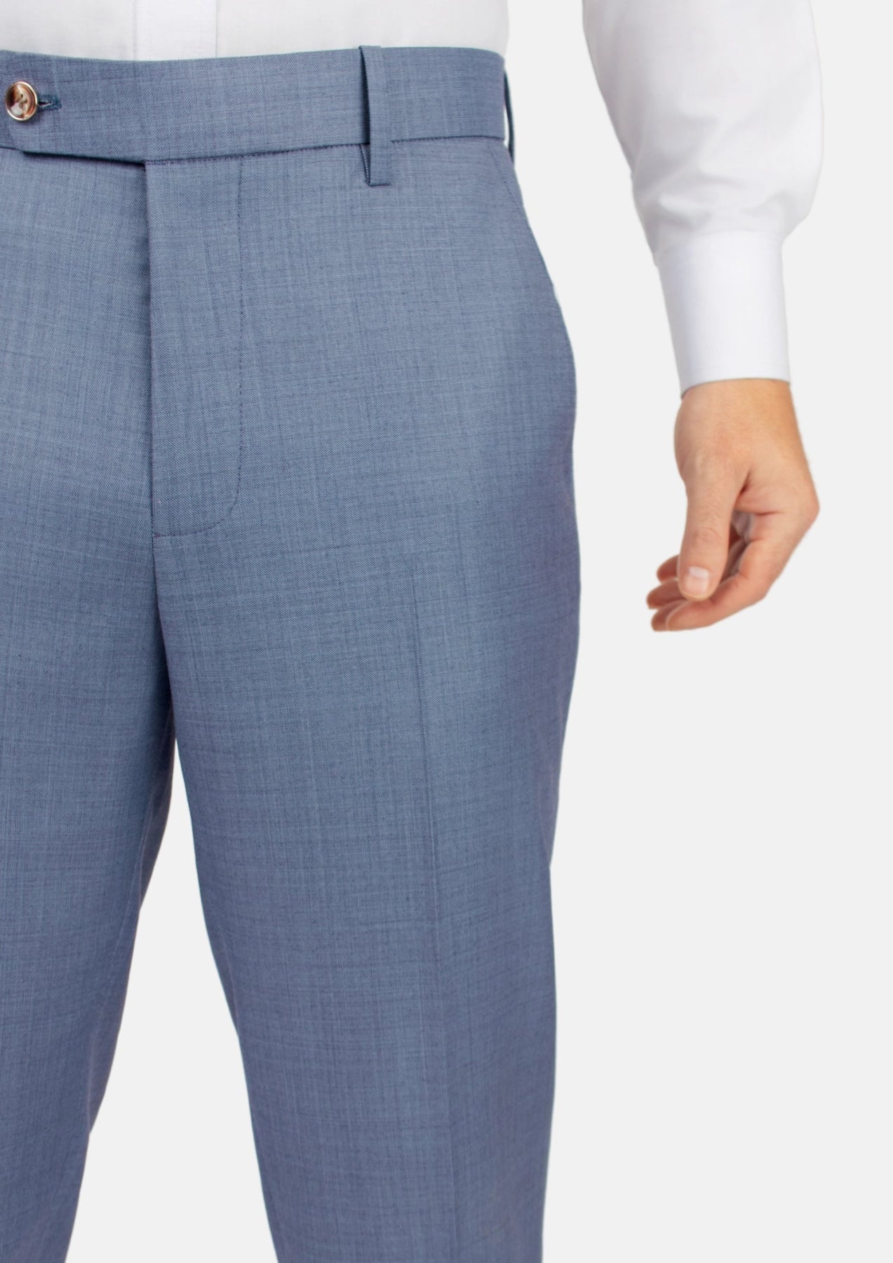 Vista Blue Sharkskin Pants - SARTORO316