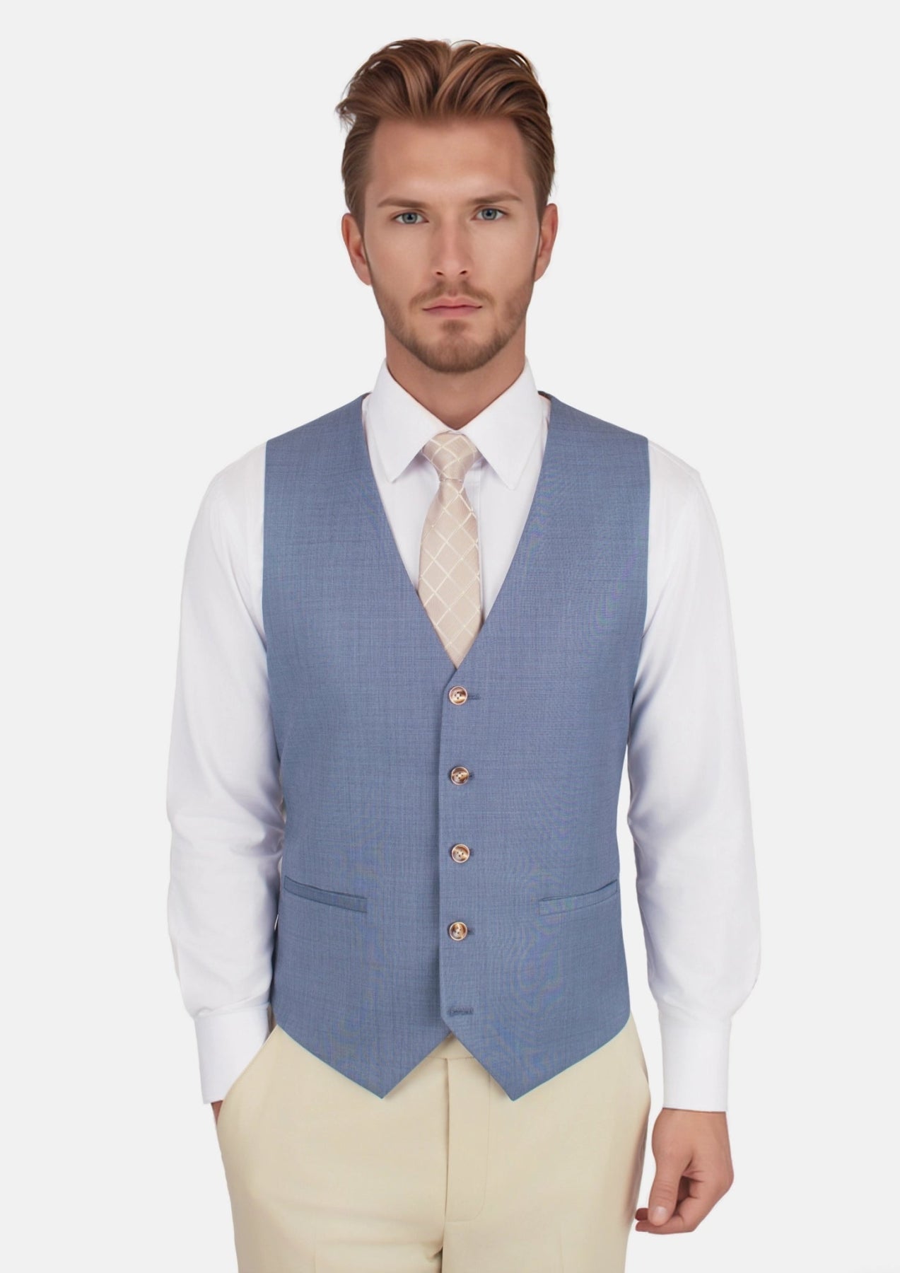 Vista Blue Sharkskin Vest108