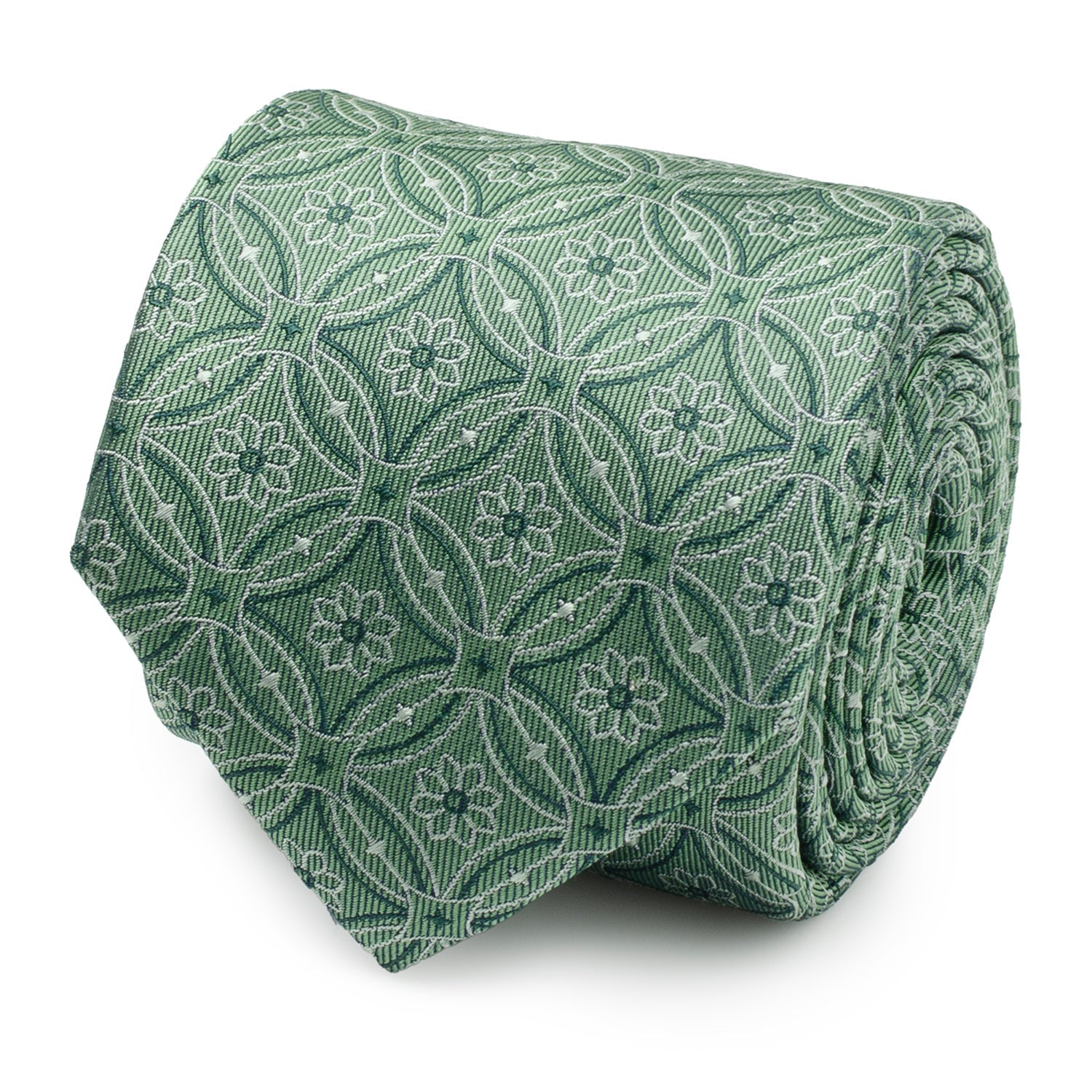Watercress Green Tiled Men's Tie - SARTORO964