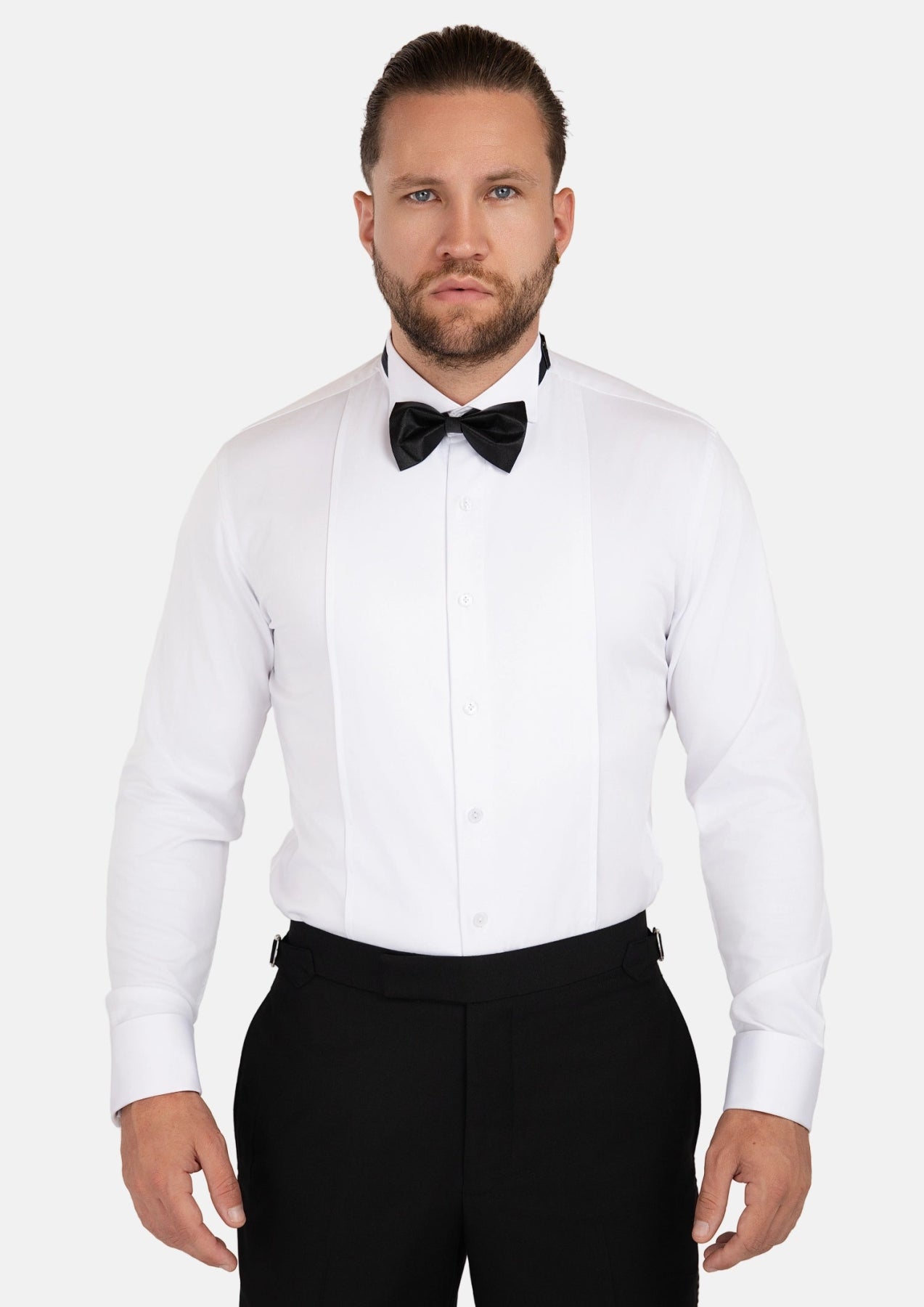 White Bamboo Tuxedo Shirt