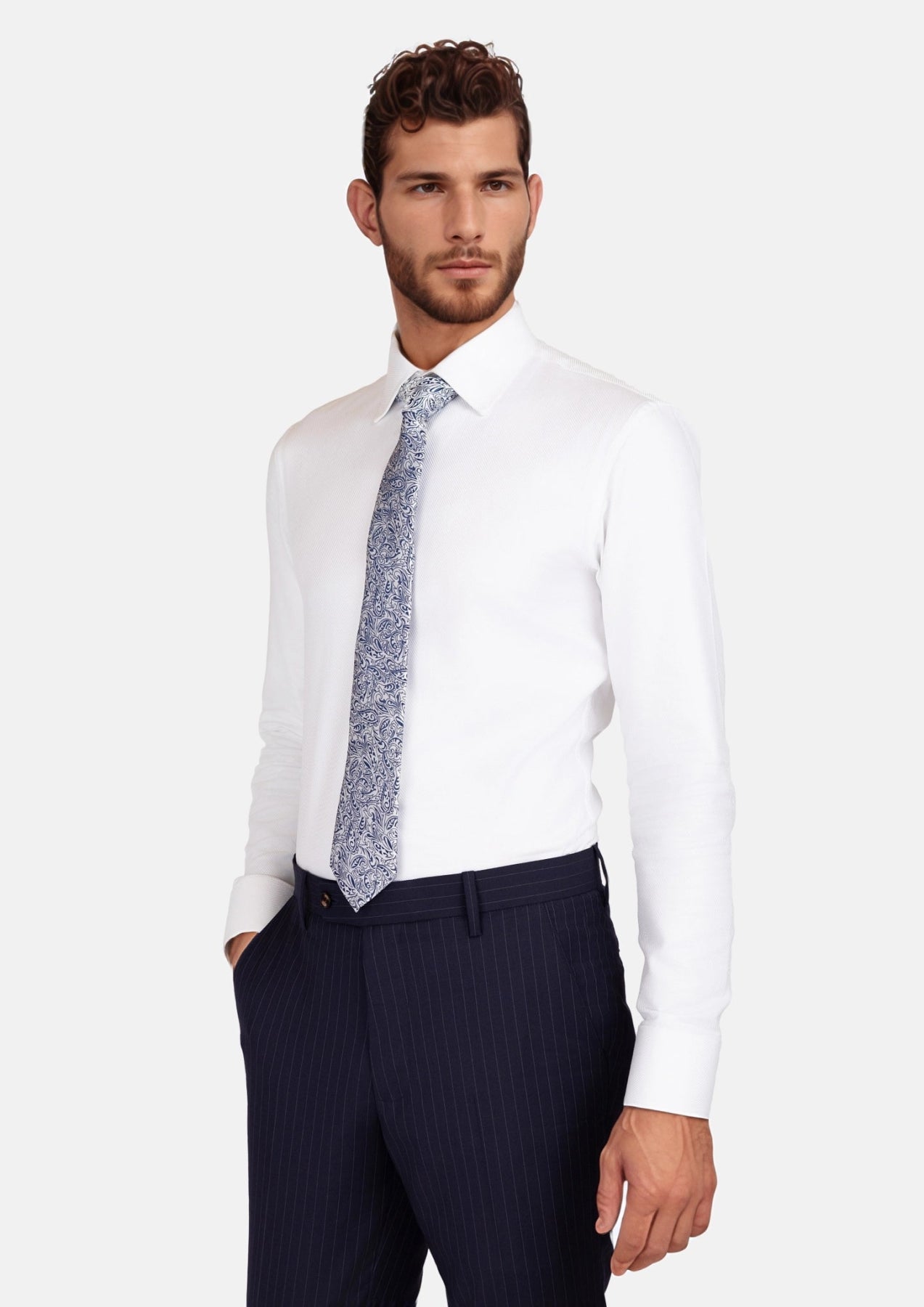 Pure White Stripe Shirt