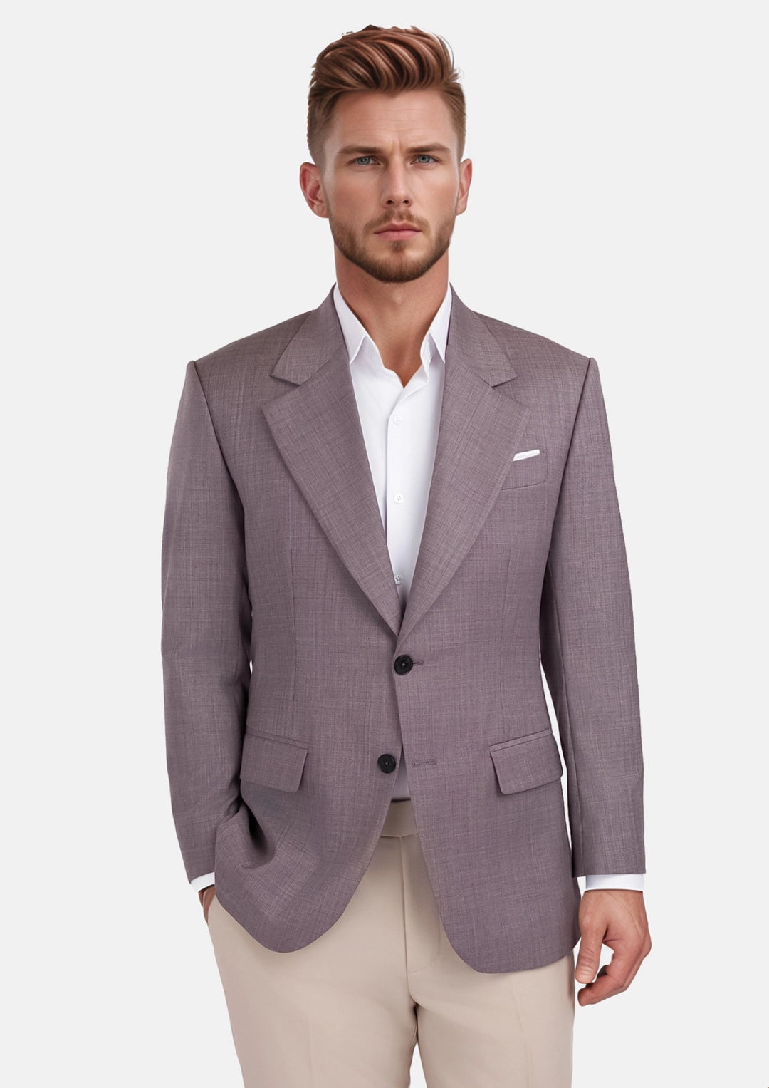 Wisteria Lilac Sharkskin Jacket - SARTORO
