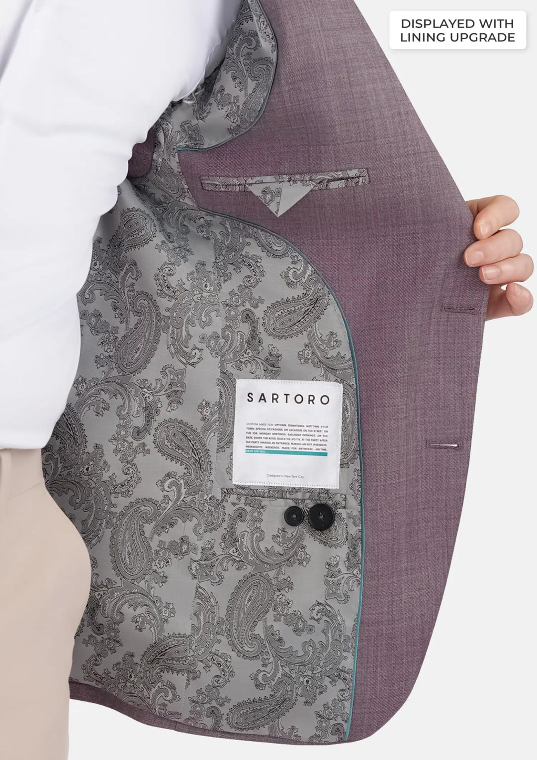 Wisteria Lilac Sharkskin Jacket - SARTORO