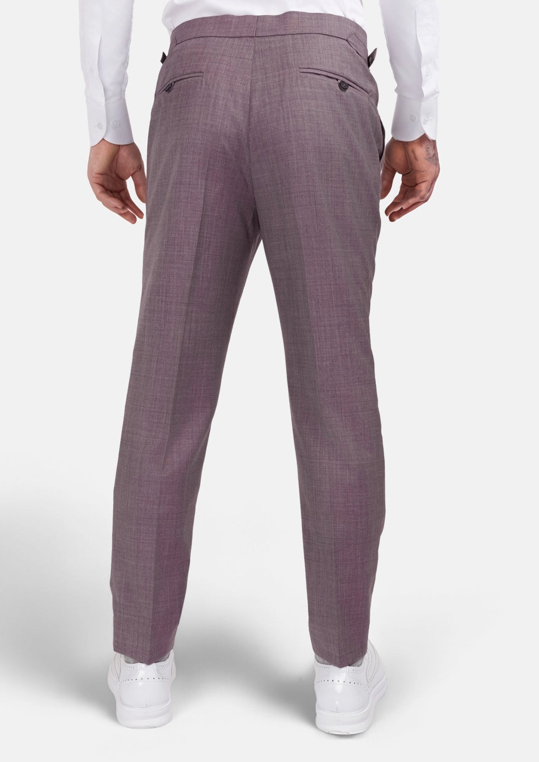 Wisteria Lilac Sharkskin Pants - SARTORO