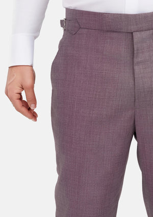 Wisteria Lilac Sharkskin Pants - SARTORO