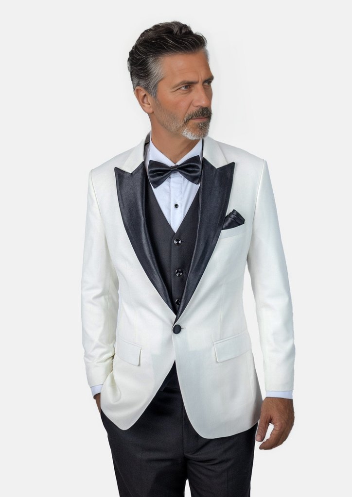Alabaster White Twill Tuxedo