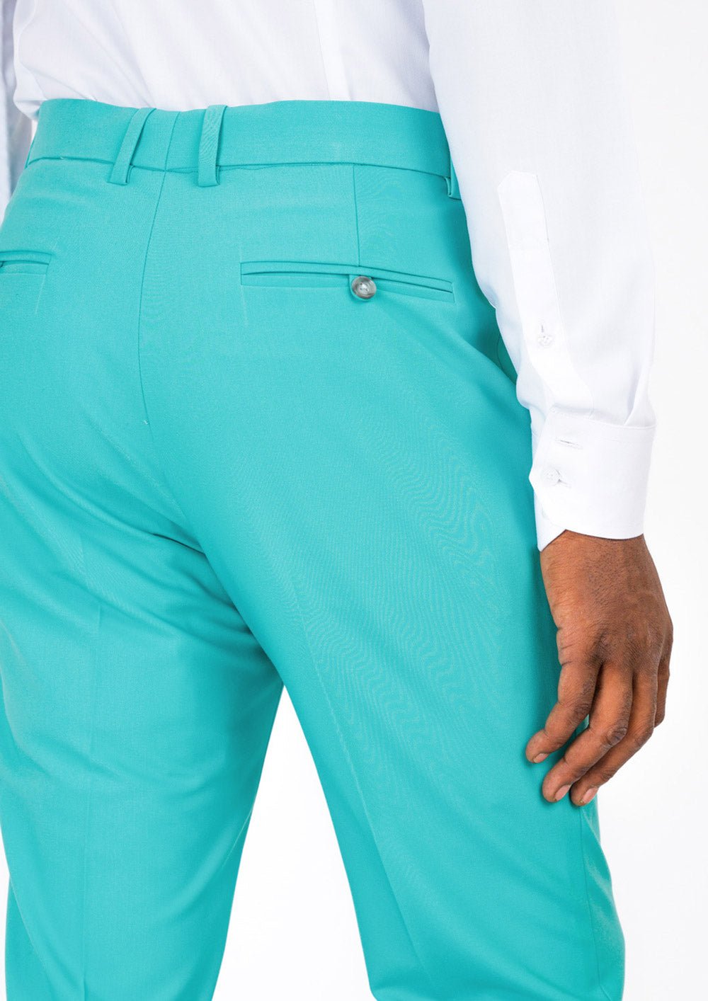 Aqua Blue Stretch Pants - SARTORO825
