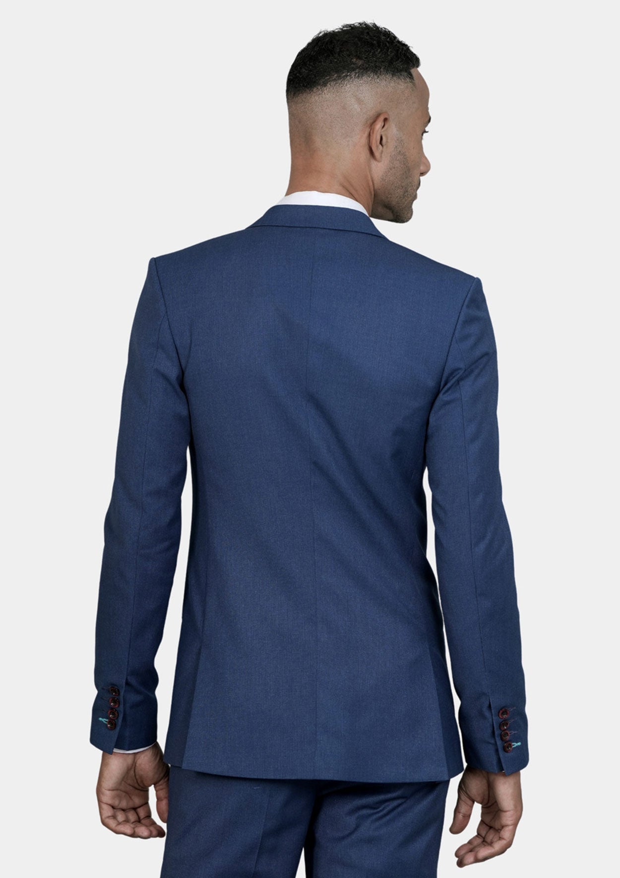 Astor Deep Blue Crosshatch Jacket - SARTORO772