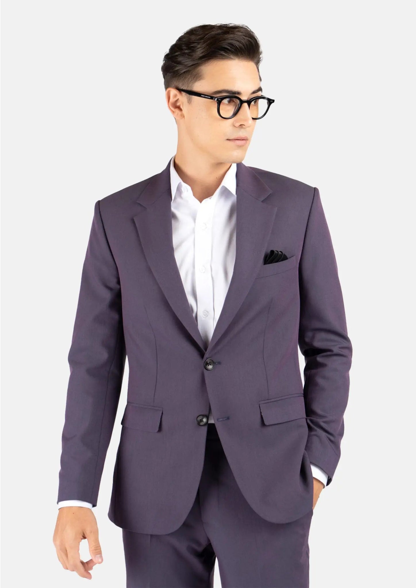 Astor Eminence Purple Stretch Suit - SARTORO