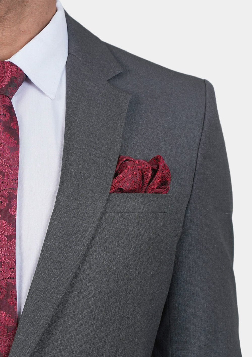 Astor Grey Charcoal Crosshatch Suit