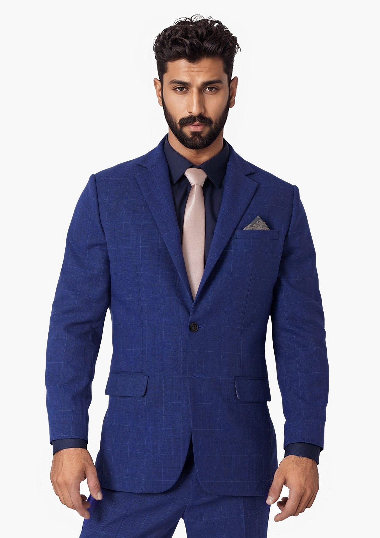 Astor Regal Blue Windowpane Suit - SARTORO