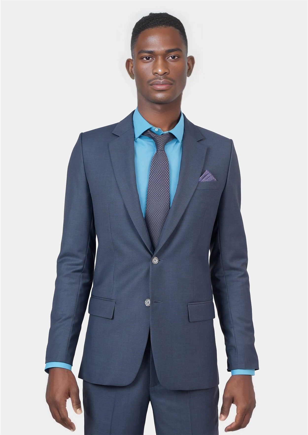 Astor Slate Grey Twill Suit - SARTORO