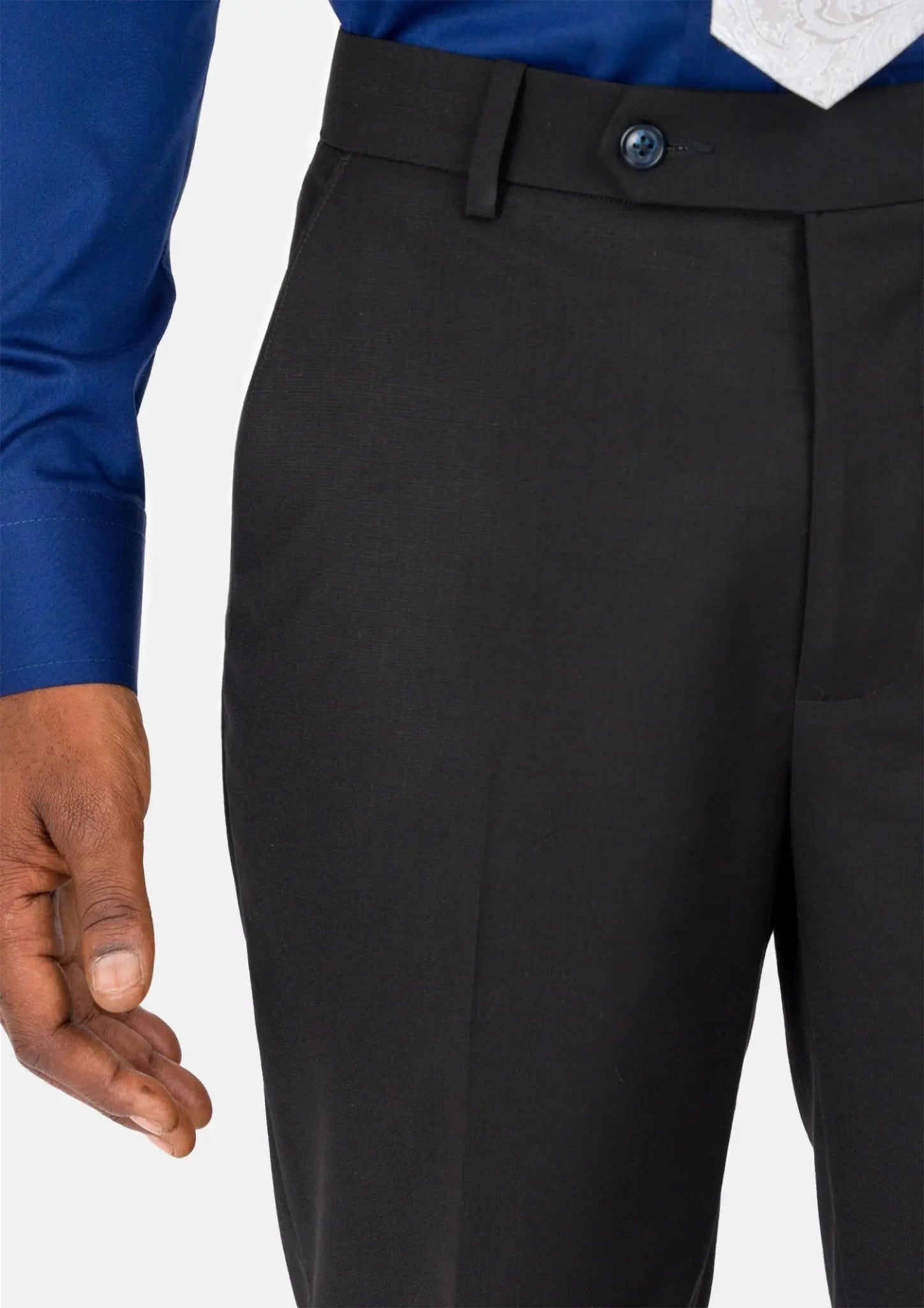 Black Crosshatch Pants - SARTORO524