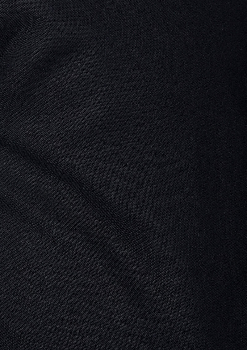Black Linen Blend Shirt