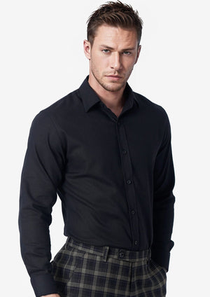 Black Linen Shirt - SARTORO