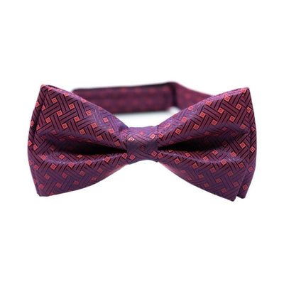 Blue & Red Basketweave Bow Tie (clip on) - SARTORO