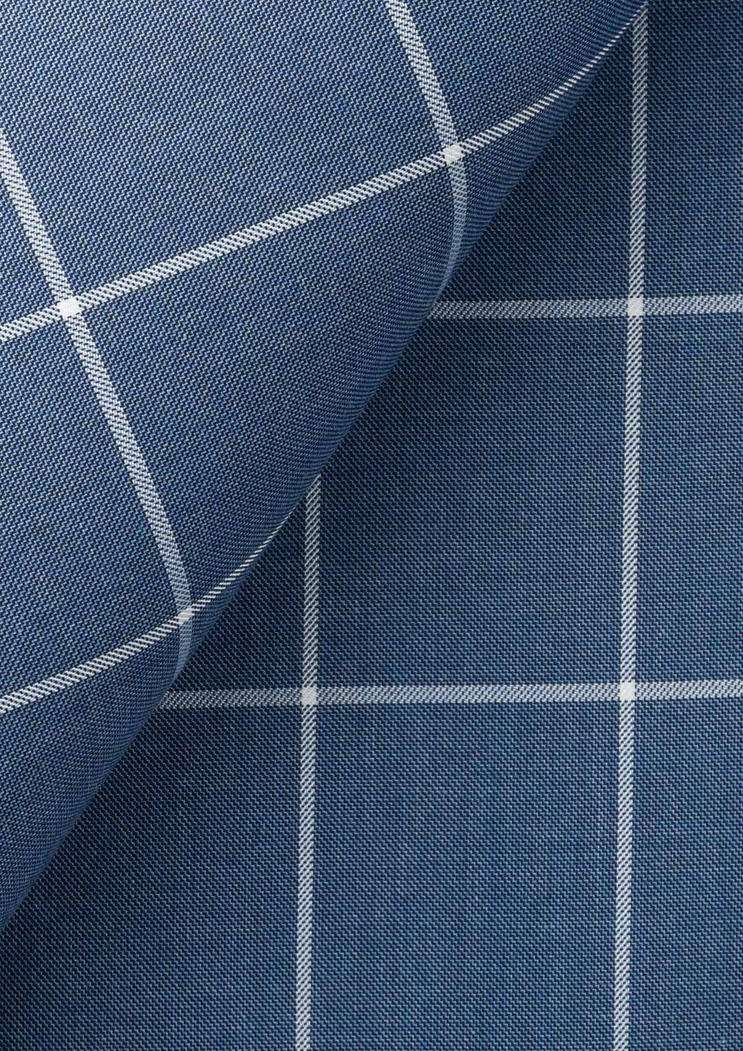 Blue Windowpane Vest286