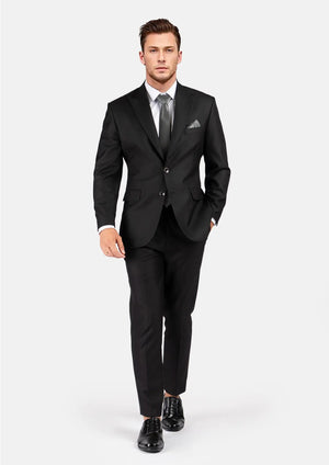 Bryant Black Sharkskin Suit - SARTORO