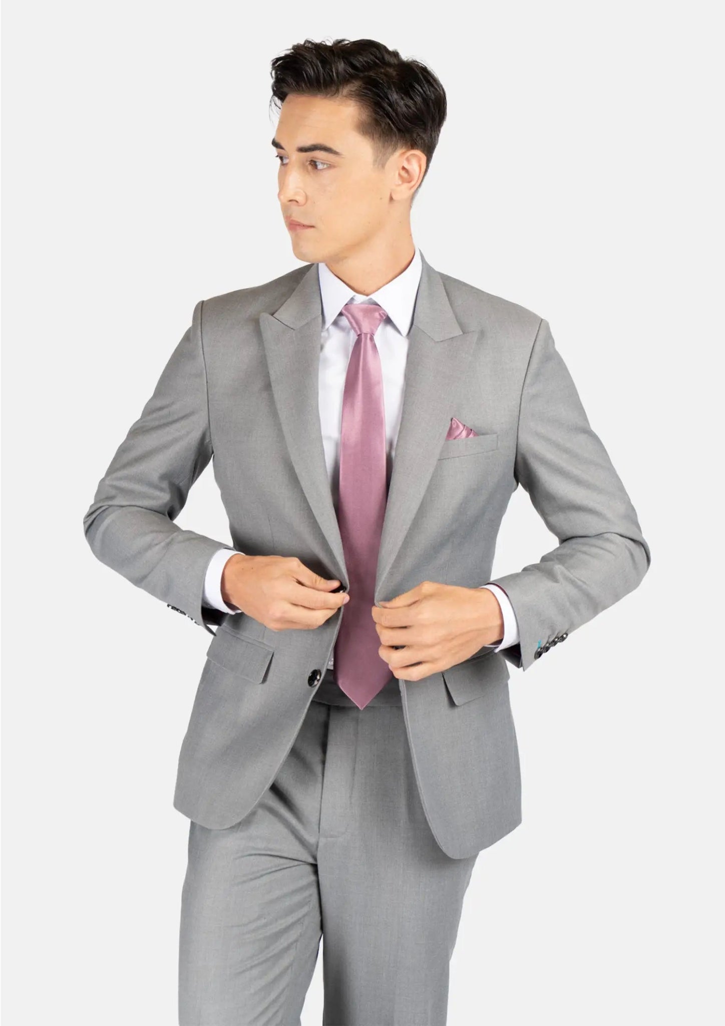 Men's Bryant Light Grey Twill Suit | SARTORO Men's Bryant Light Grey Twill Suit | SARTORO