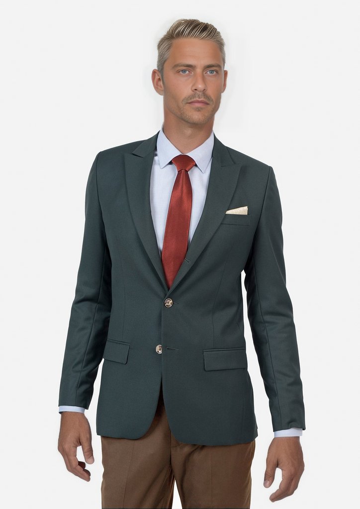 Bryant Vintage Green Twill Jacket - SARTORO398